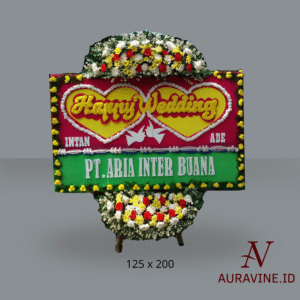 Bunga Papan Happy Wedding